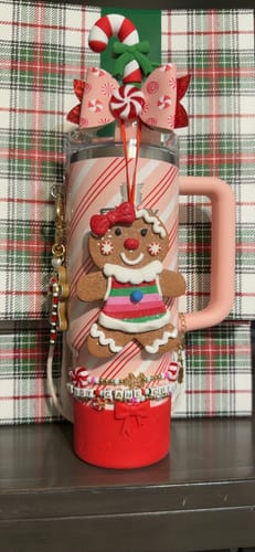 Customer photo review of Deluxe Candy Cane Straw Topper