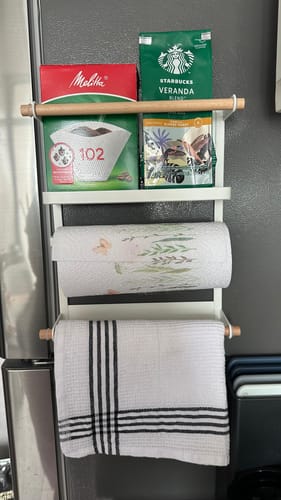 Customer photo review of Estante organizador magnetico para heladera o lavarropa
