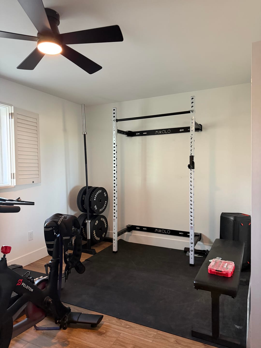 Customer photo review of FOLDGYM™ Wall Mounted Folding Squat Rack