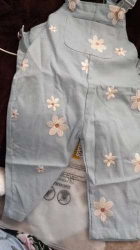 Customer photo review of Blue Flower Embroidery Jumpsuit