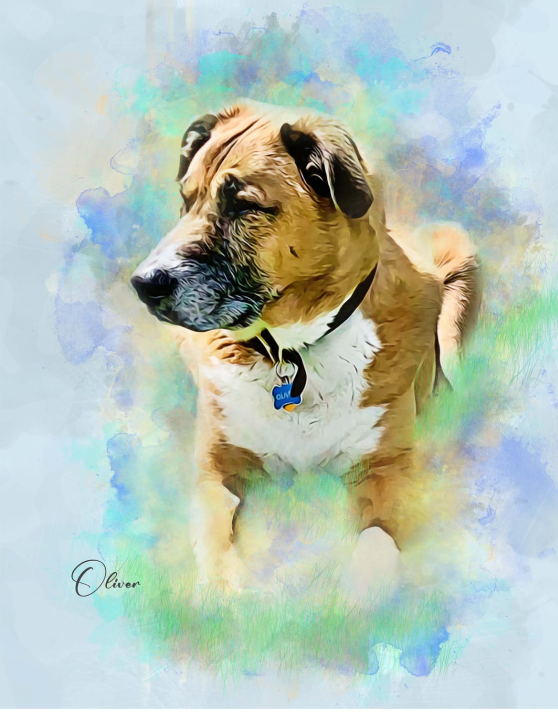 Customer photo review of Pet Art Canvas Print