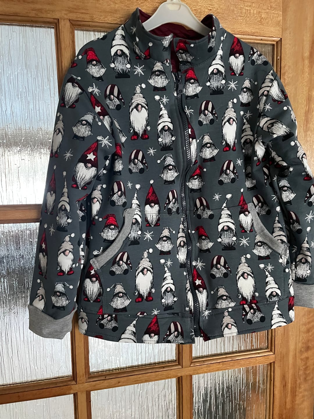 Customer photo review of Burgundy Quilted Jersey Fabric #2