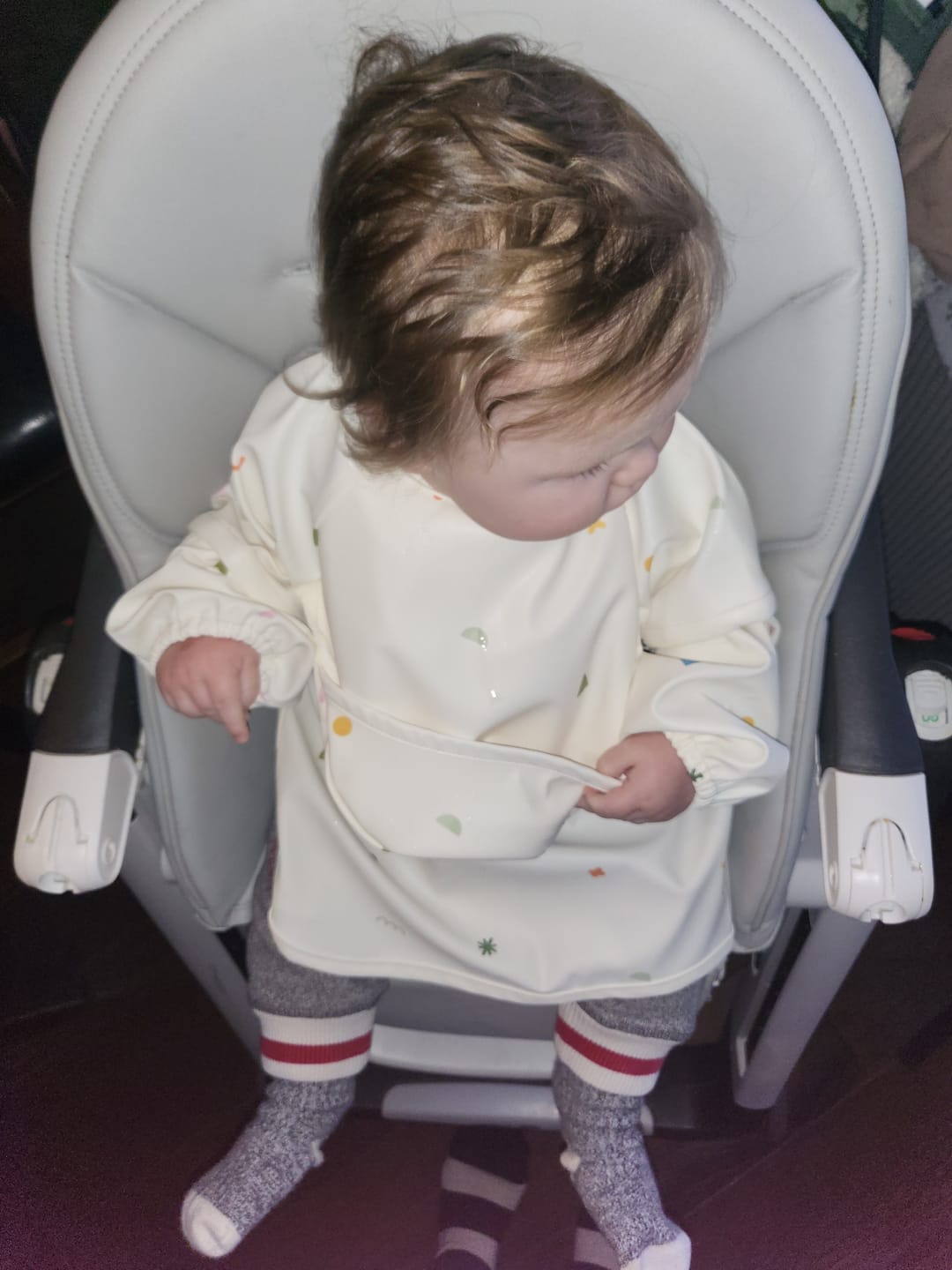 Customer photo review of Bee Clean Polyester Bib (Doodle)