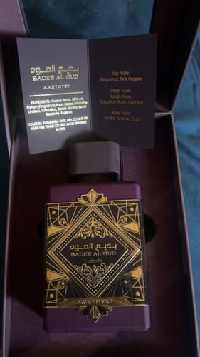Customer photo review of Lattafa Bade’e Al Oud Amethyst For Unisex