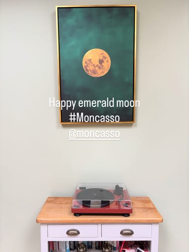 Customer photo review of Emerald Cloud Print