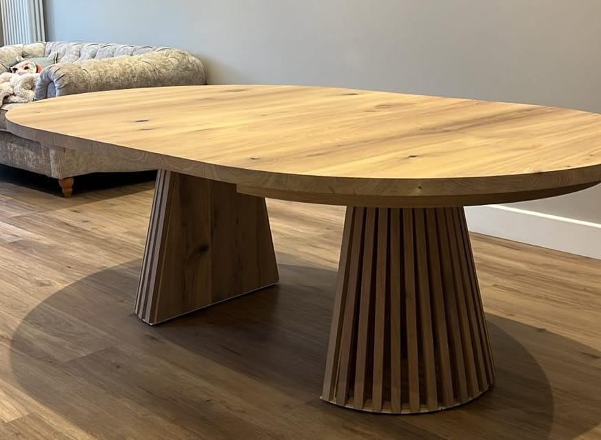 Customer photo review of Vivien Extendable Round Oak Dining Table