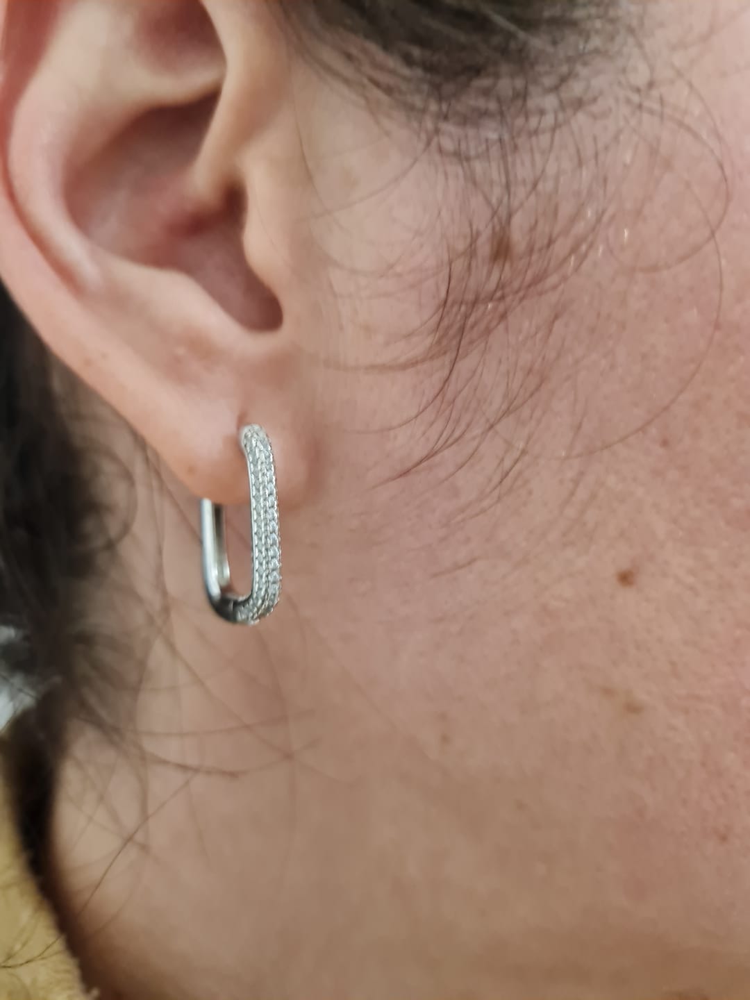 Customer photo review of Orecchini Cerchi MEDI Double Face oro e smalto colorato