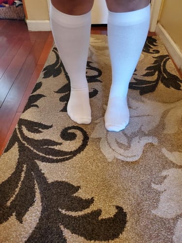 Customer photo review of Performance Eucalyptus Compression Socks