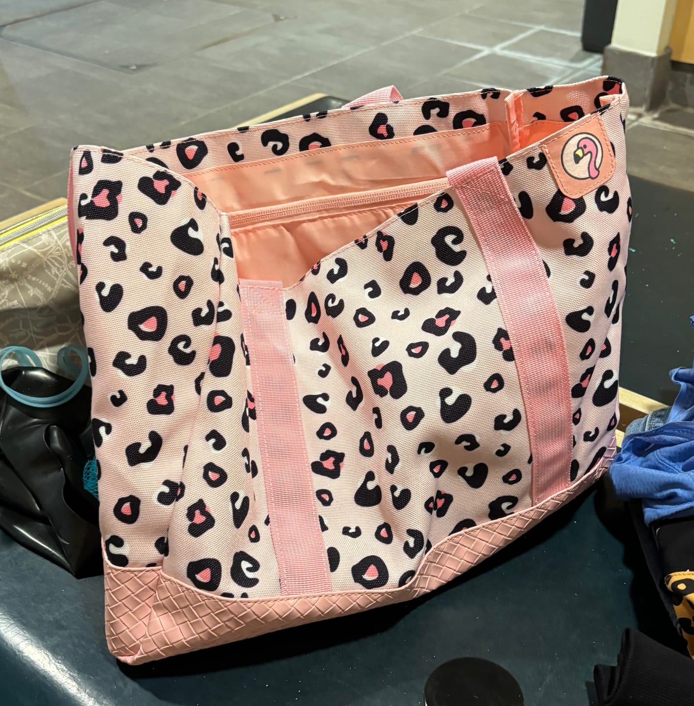 Customer photo review of Pink Leopard Tote Bag