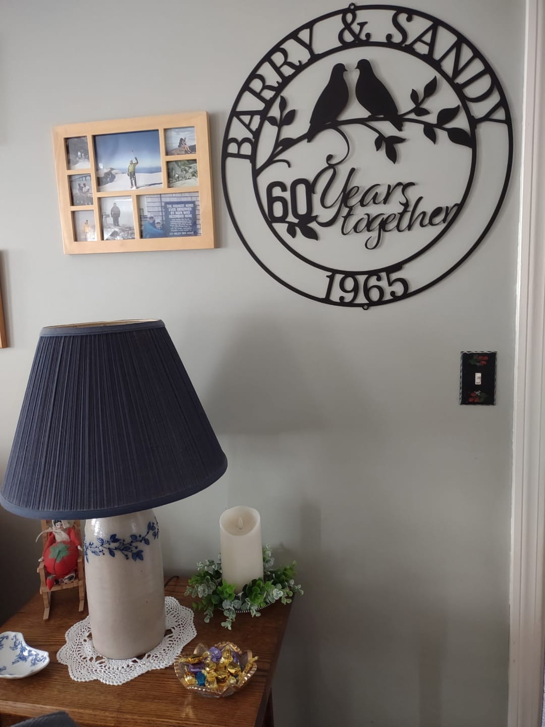 Customer photo review of Personalized Elaborate Name Steel Sign - Custom Anniversary & Wedding Gift