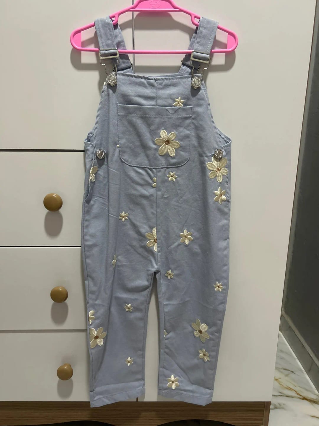 Customer photo review of Blue Flower Embroidery Jumpsuit