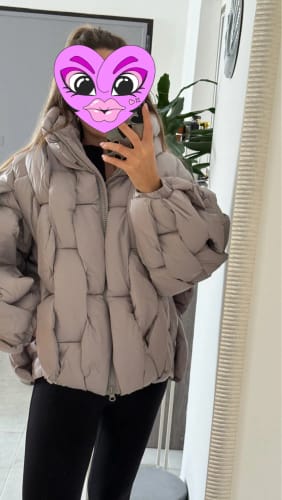 Customer photo review of Oversized Funnel Neck Cotton-padded Jacket