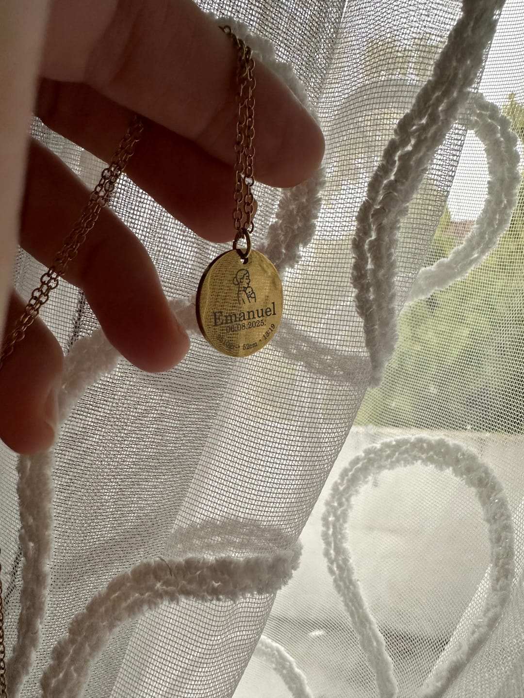 Customer photo review of Necklace: Newborn
