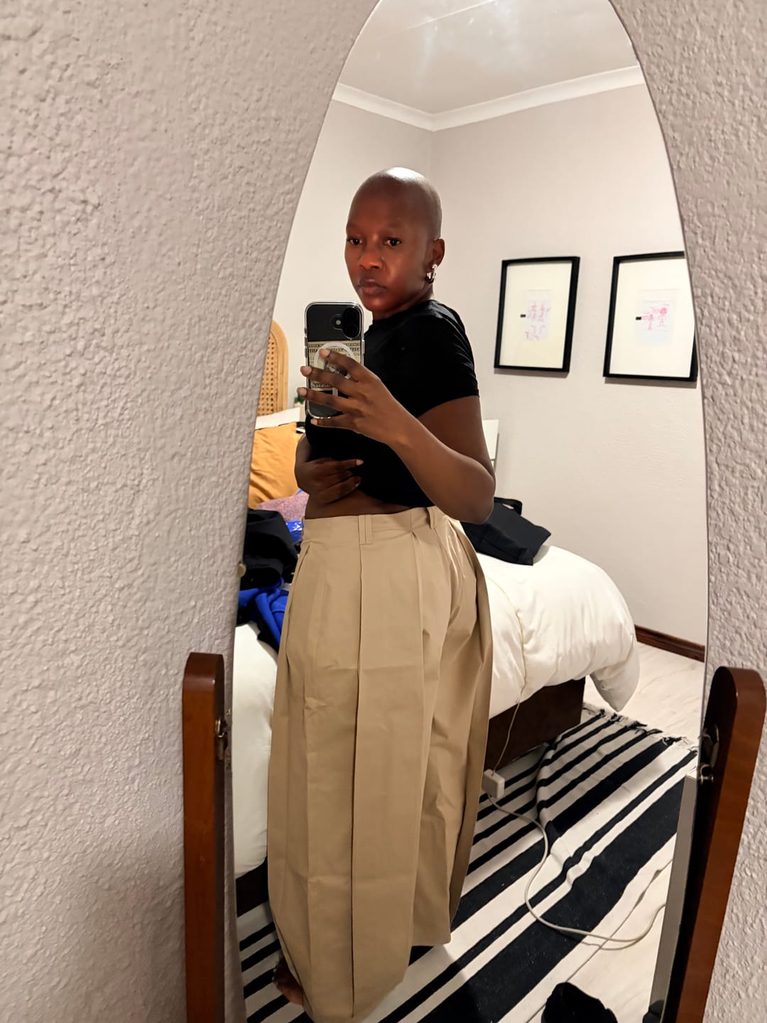 Customer photo review of Ora Balloon Trousers - Stone