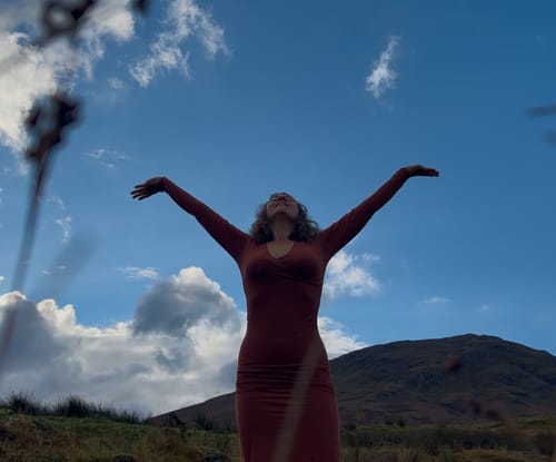 Customer photo review of BAMBOO CROSSOVER DRESS MOCHA