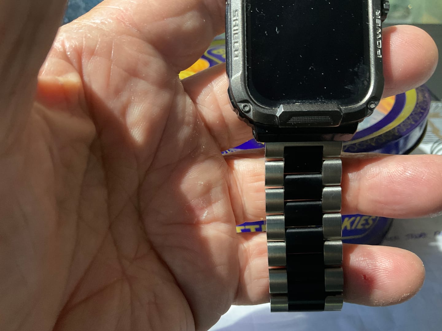 Customer photo review of Black-Silver Steel Loop