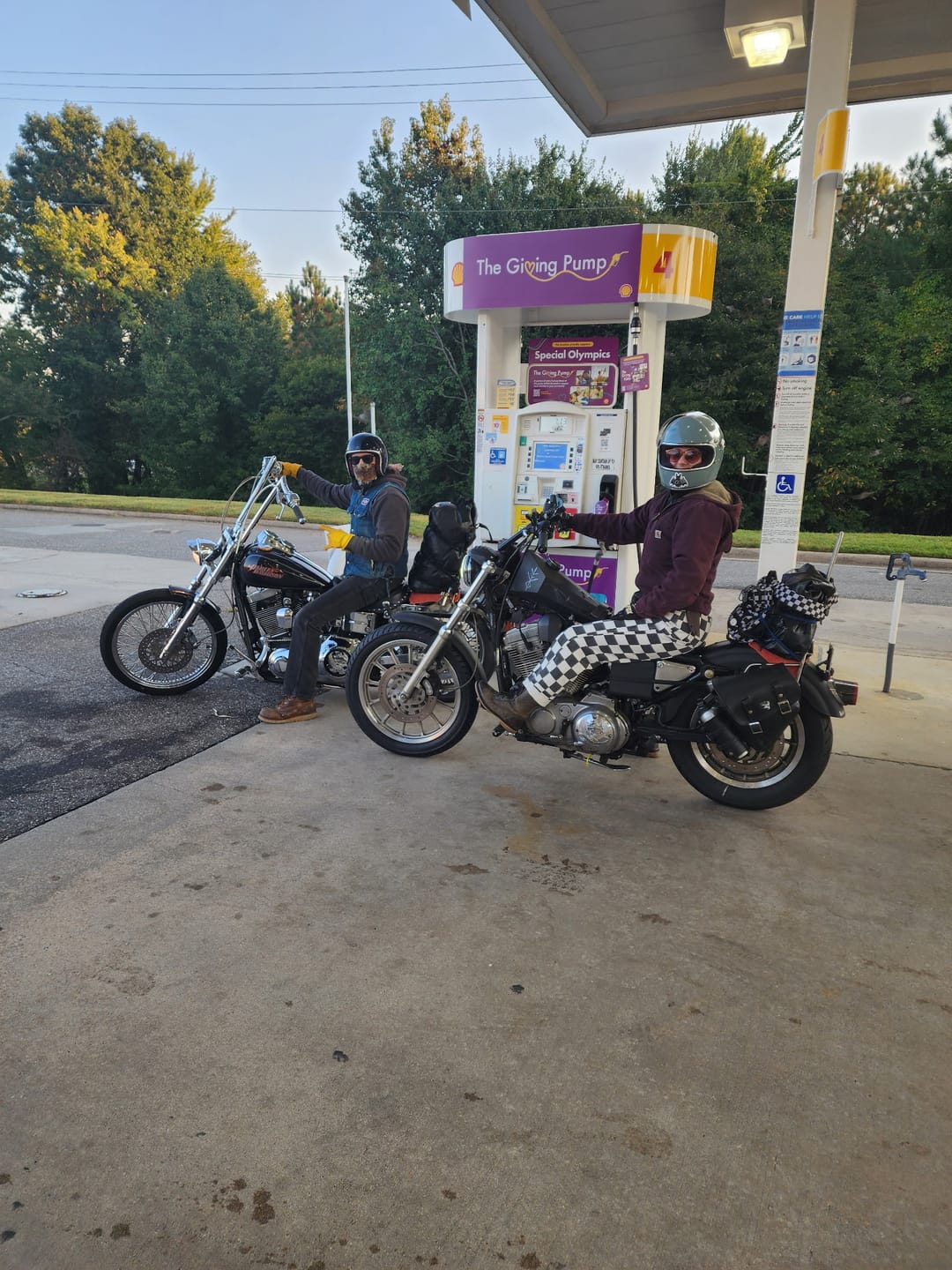 Customer photo review of Checkered Washed Overalls