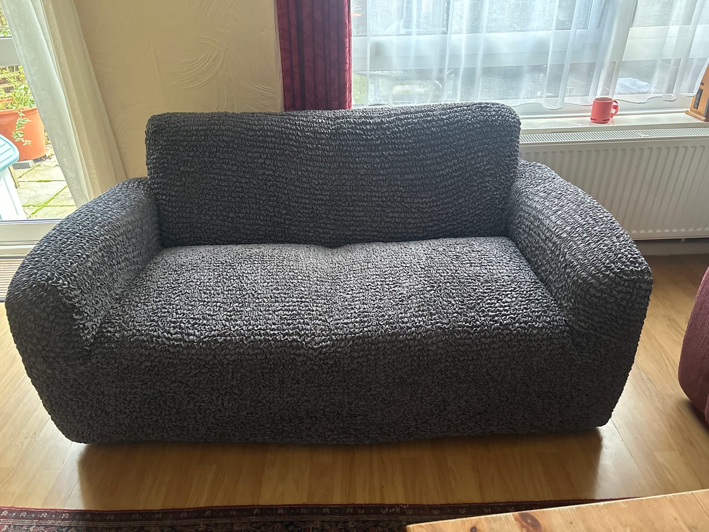 Customer photo review of 3 Seater Sofa Cover - Charcoal, Microfibra