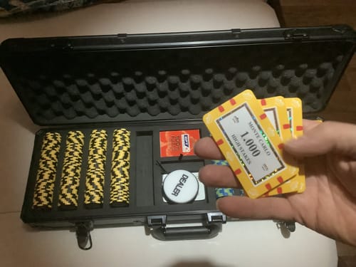 Customer photo review of Poker Plaque Monte Carlo 1000