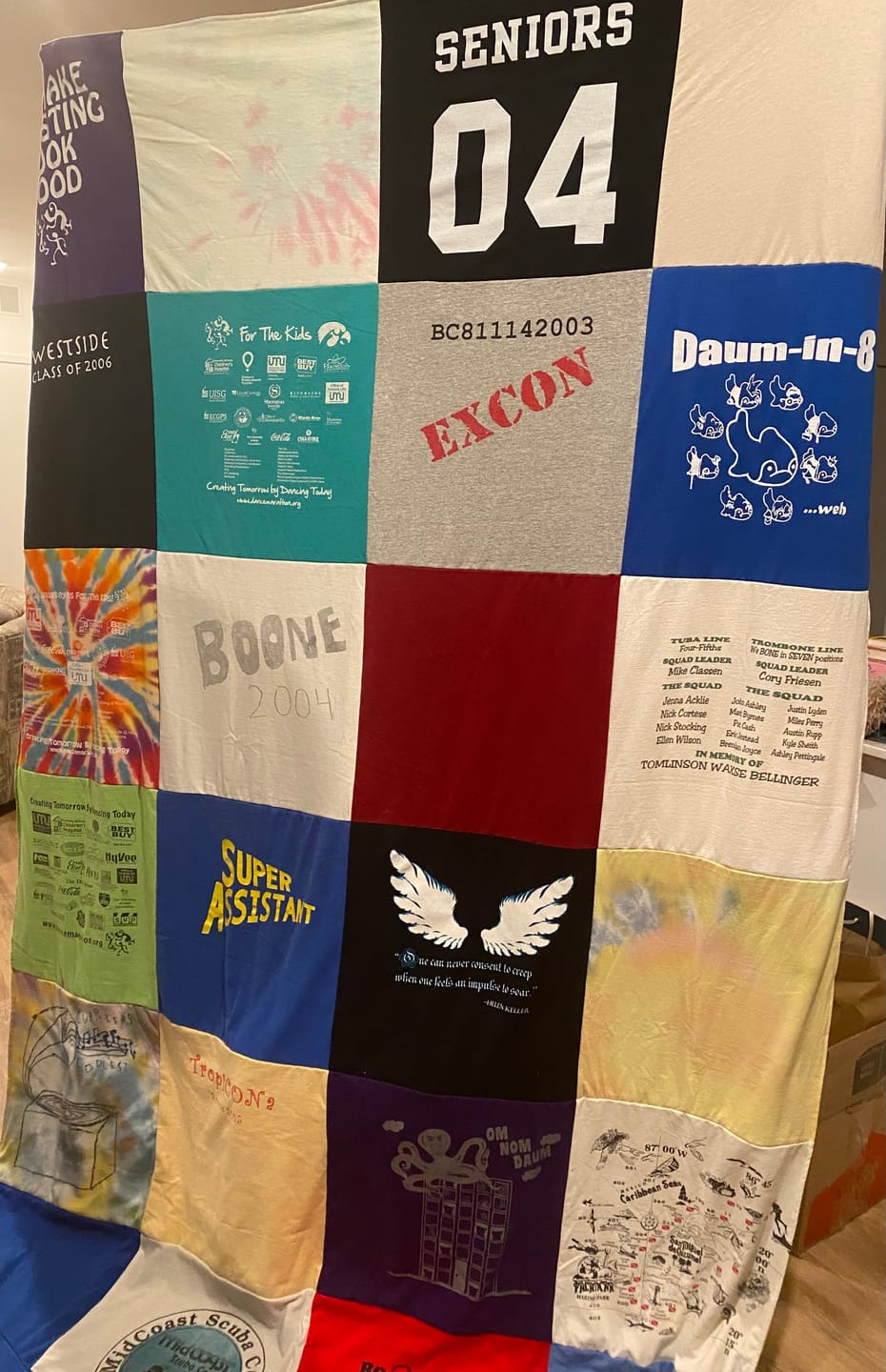 Customer photo review of Double Sided T-Shirt Quilt from Project Repat