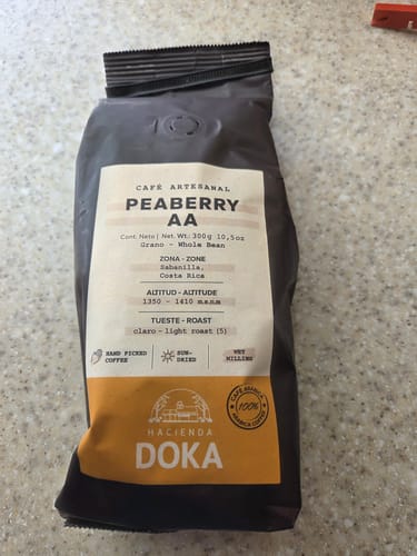 Customer photo review of Café Hacienda Doka Peaberry AA