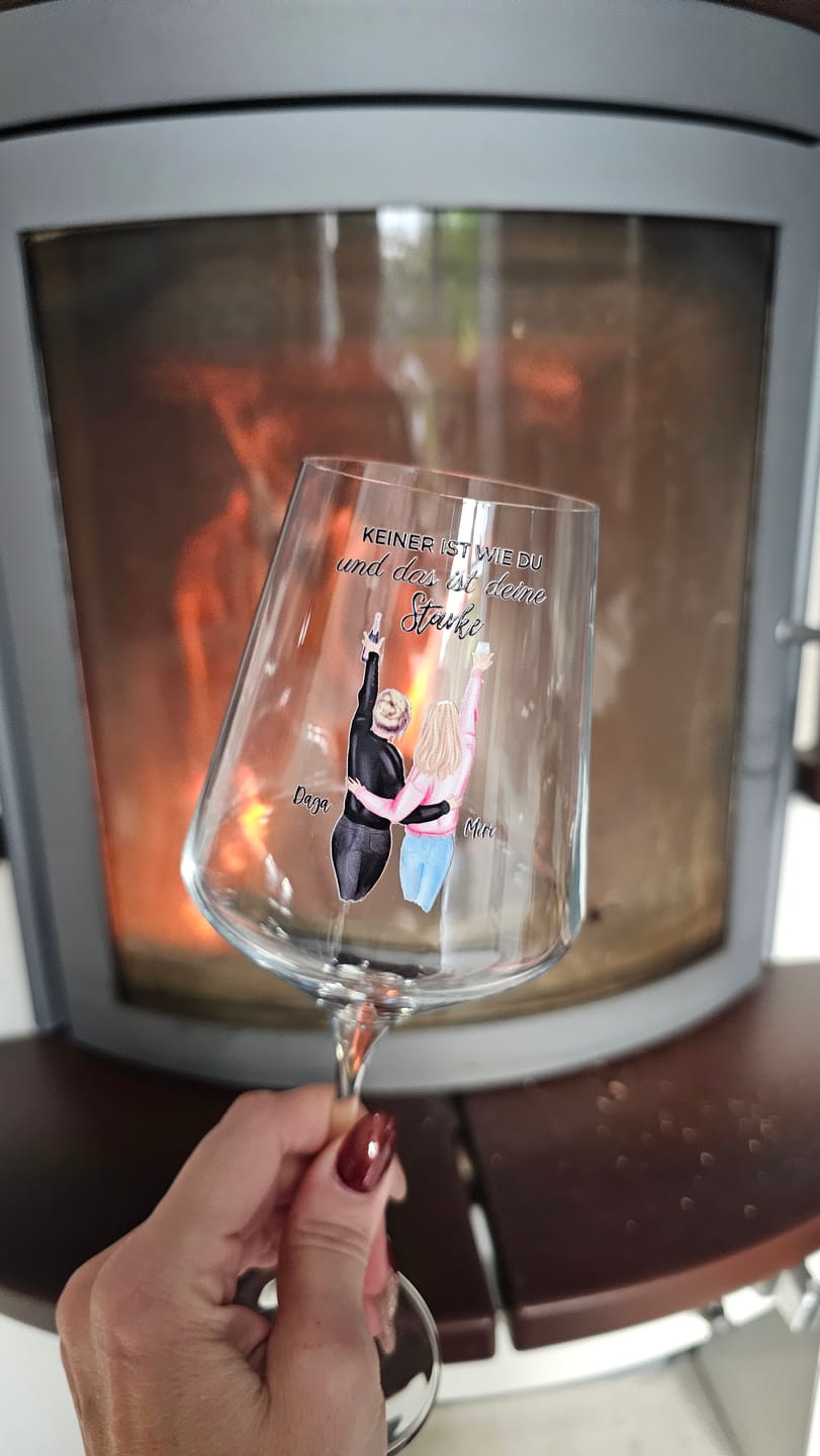 Customer photo review of Best Friends Forever - Personalisiertes Weinglas