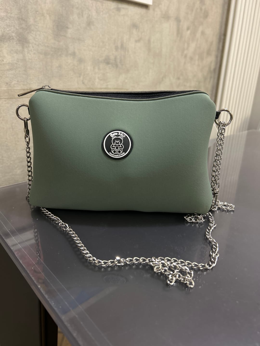 Customer photo review of Pochette catena in acciaio
