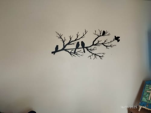 Customer photo review of Décoration murale en métal moderne - Oiseaux sur branche (V.02)