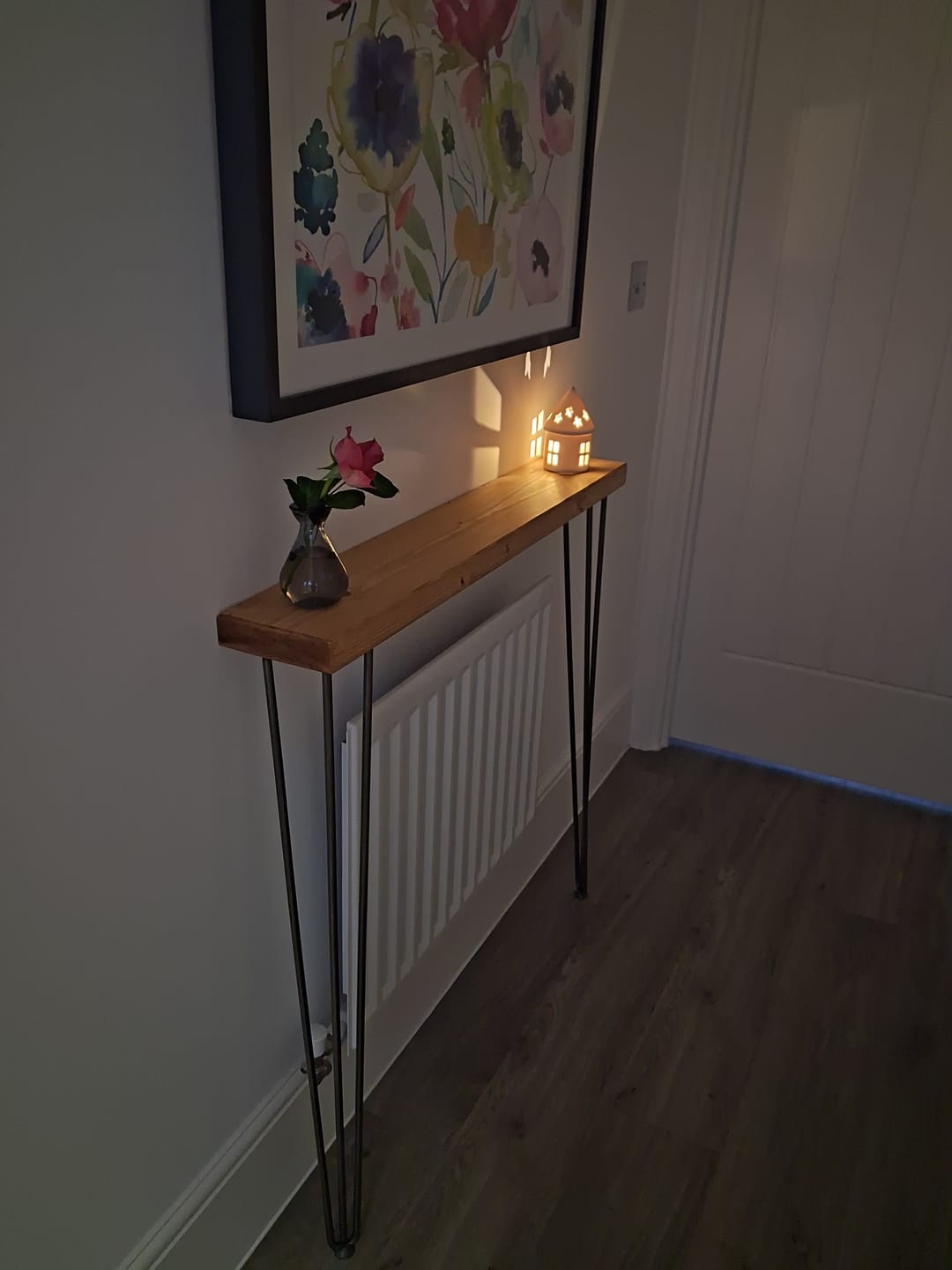 Customer photo review of Console Table 15cm Depth | Hairpin Leg