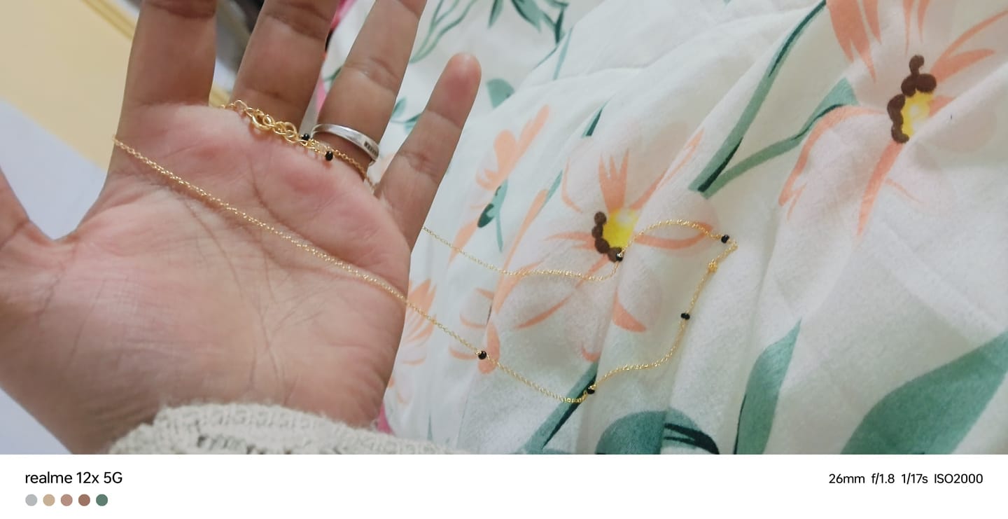 Customer photo review of Gilded Dainty Mangalsutra