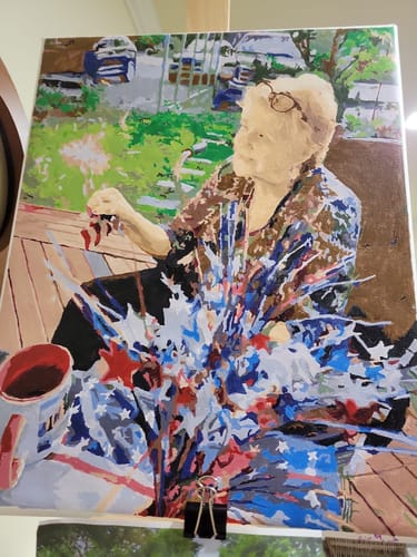 Customer photo review of Custom Portrait Paint By Numbers