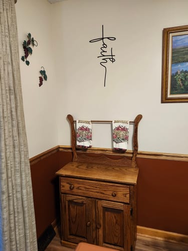 Customer photo review of Faith Cross Metal Wall Art