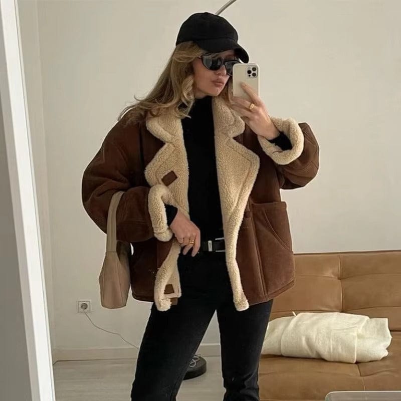 Customer photo review of Leona Faux Leather Jacket