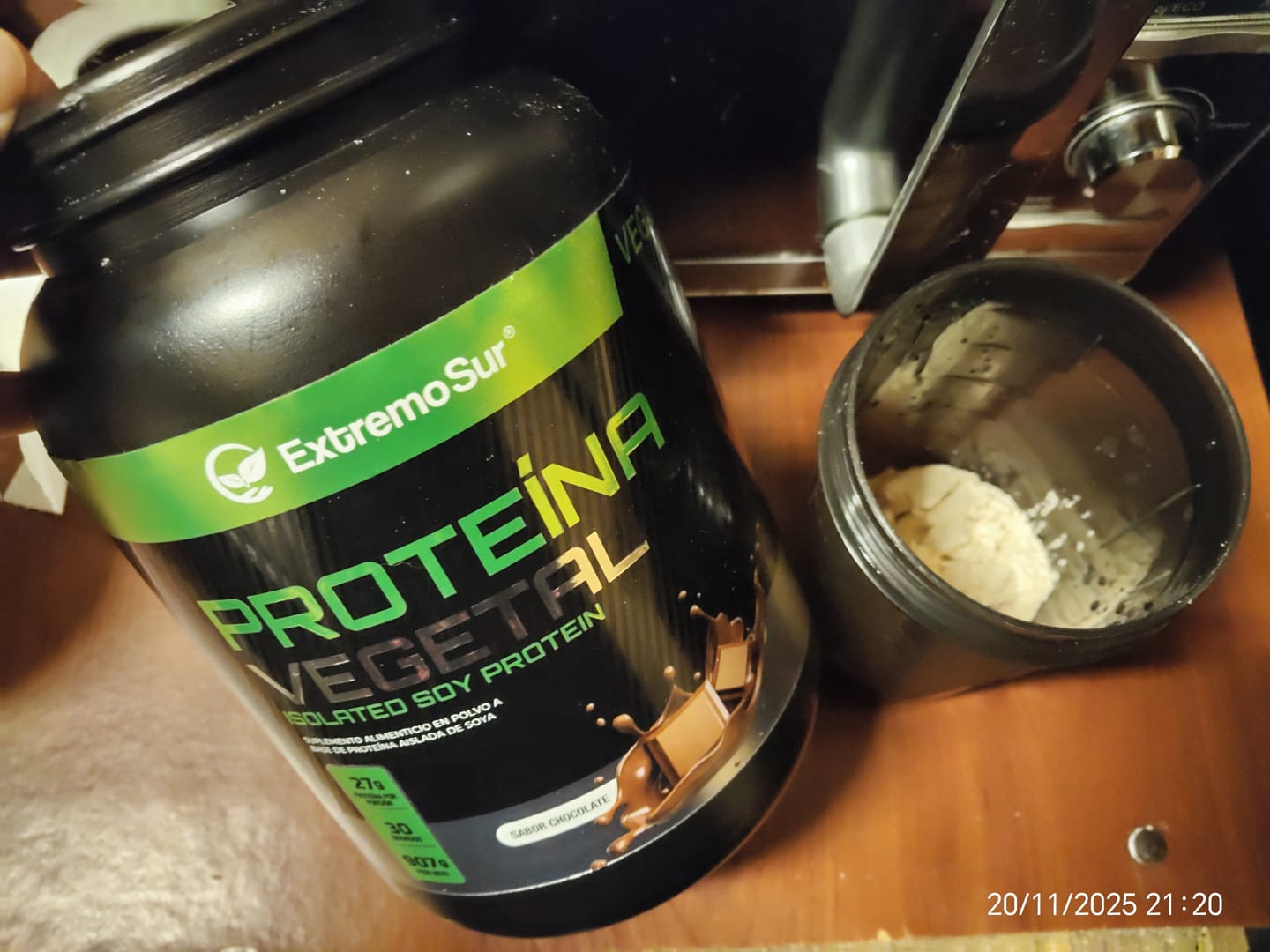 Customer photo review of Proteína Vegetal Sabor Chocolate 907g