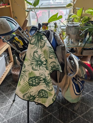 Customer photo review of Pineapples - Magnetic Golf Towel