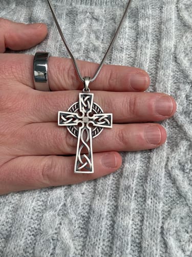 Customer photo review of Celtic Cross Necklace