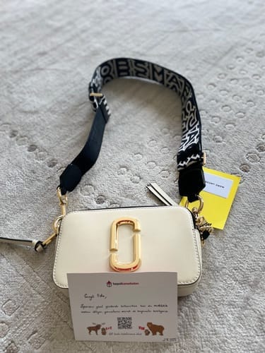 Customer photo review of Marc Jacobs Women's The Snapshot Bag Cloud White/Multi