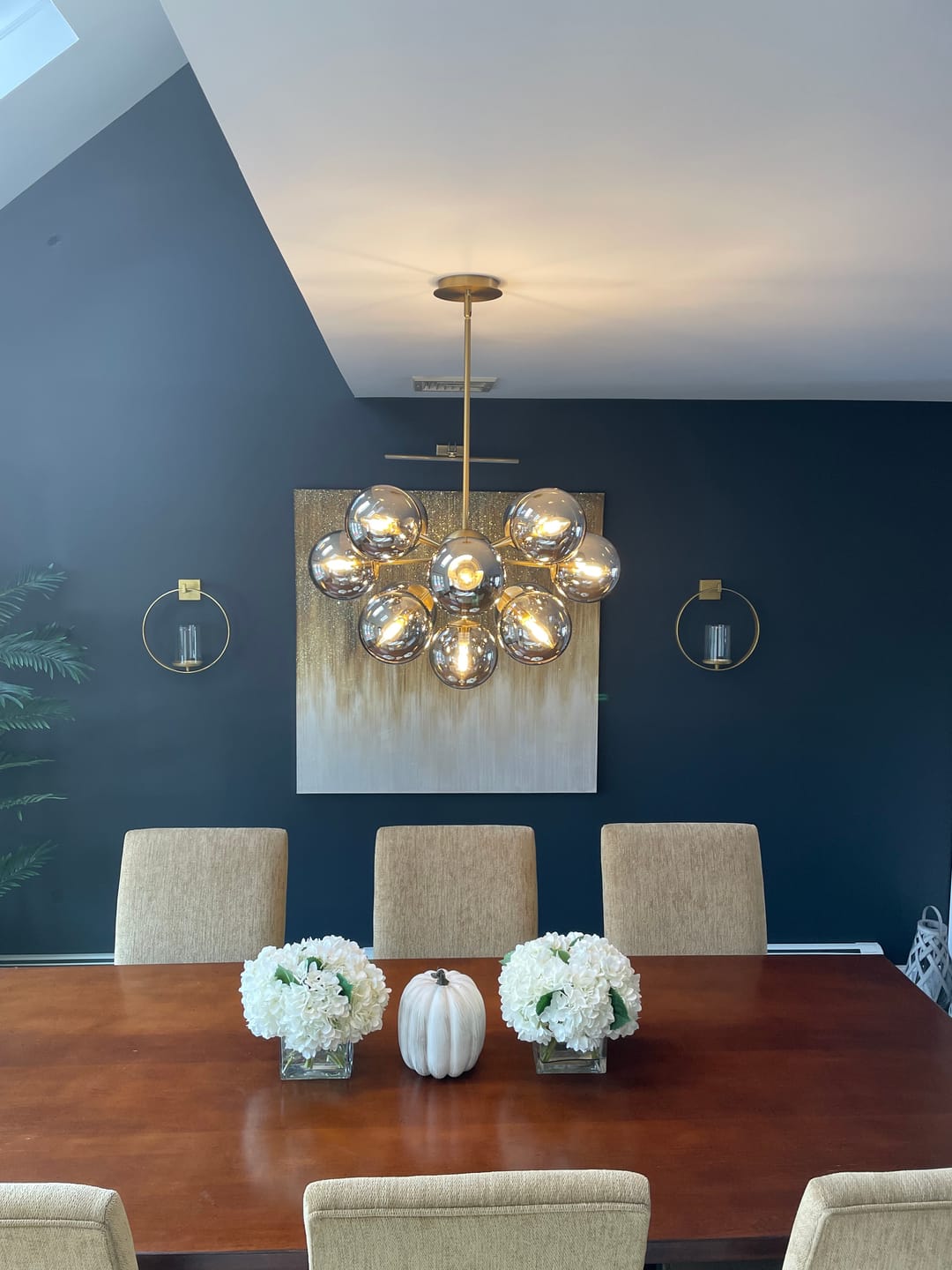Customer photo review of Glam Dark Pearl Sputnik Smoked Glass Bubble Chandelier Light Fixture