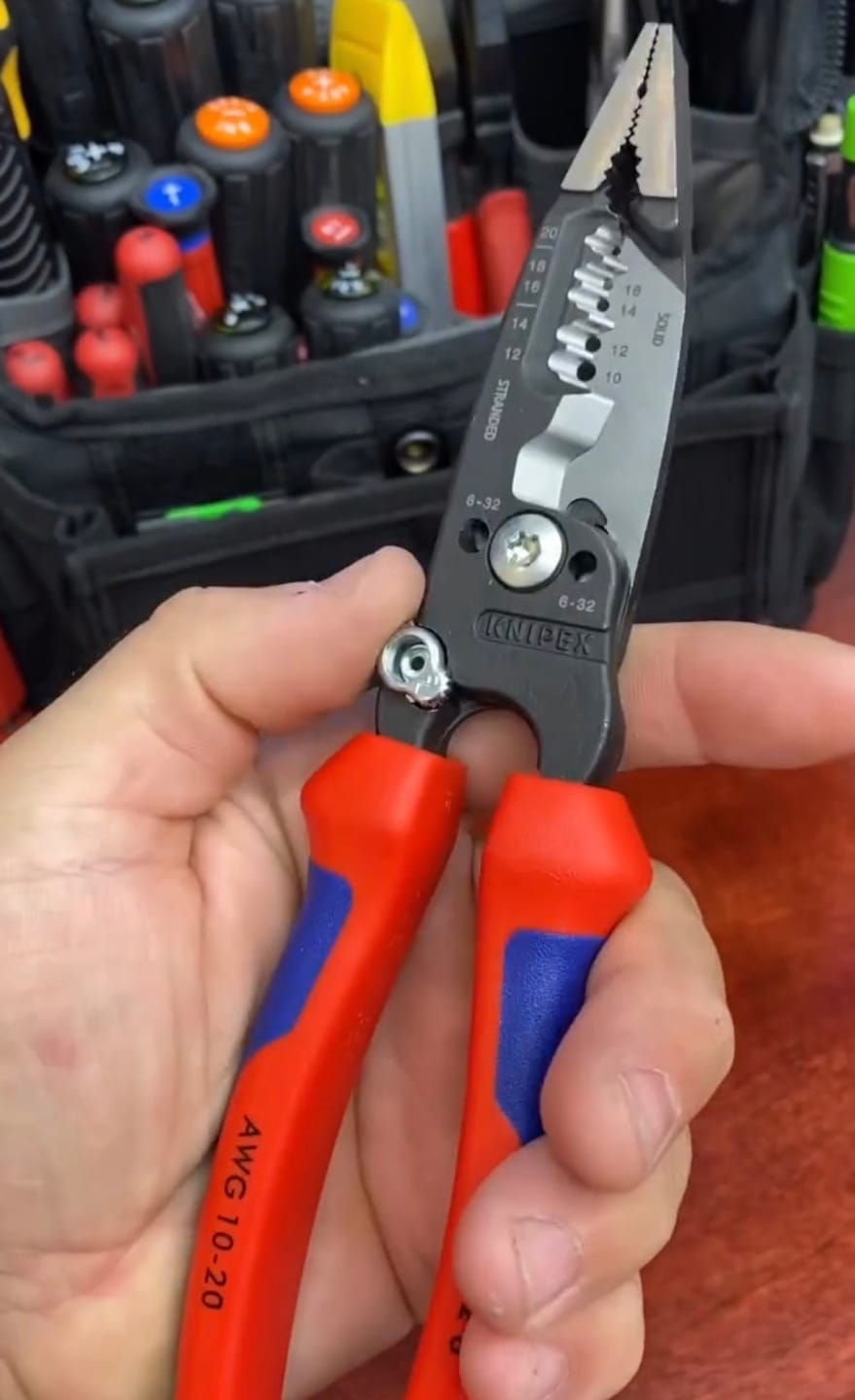 Customer photo review of Knipex 13 72 8 8" Forged Wire Stripper 20-10 AWG