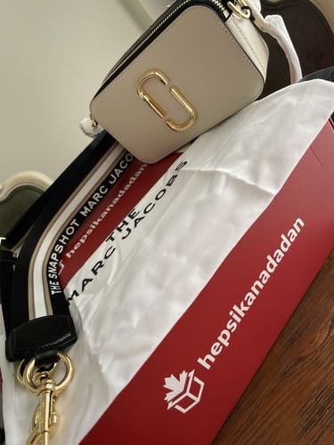 Customer photo review of Marc Jacobs Women's The Snapshot Bag New Cloud White Multi
