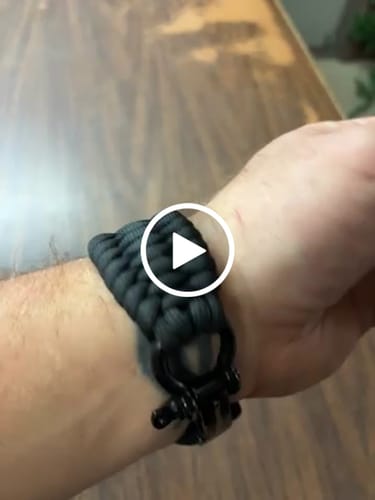 Customer video review of Black Paracord Bracelet