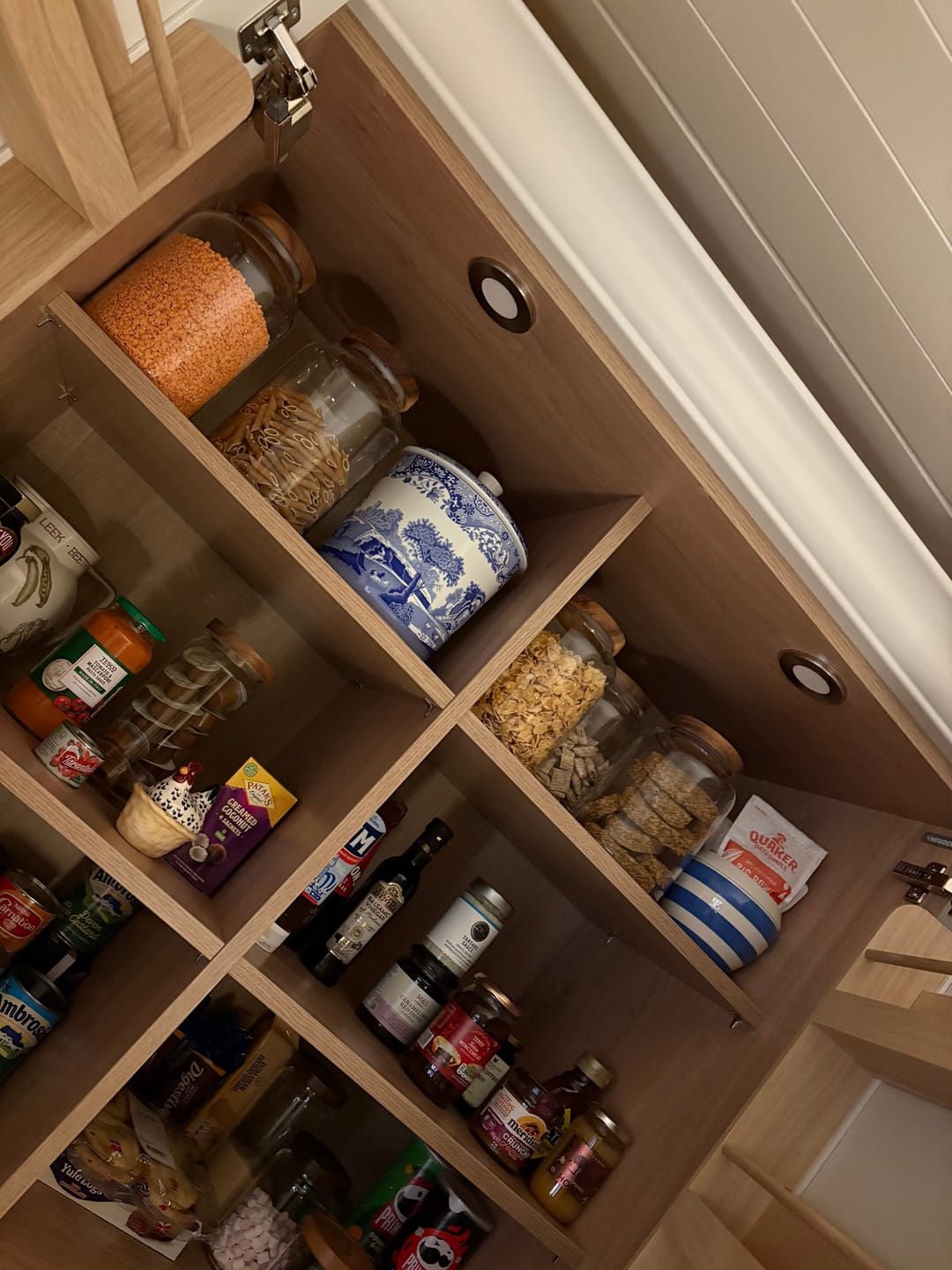 Customer photo review of Glass Acacia Pantry Jars