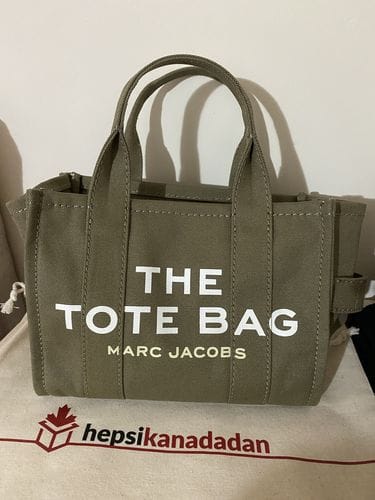 Customer photo review of Marc Jacobs Women's The Canvas Small Tote Bag Slate Green
