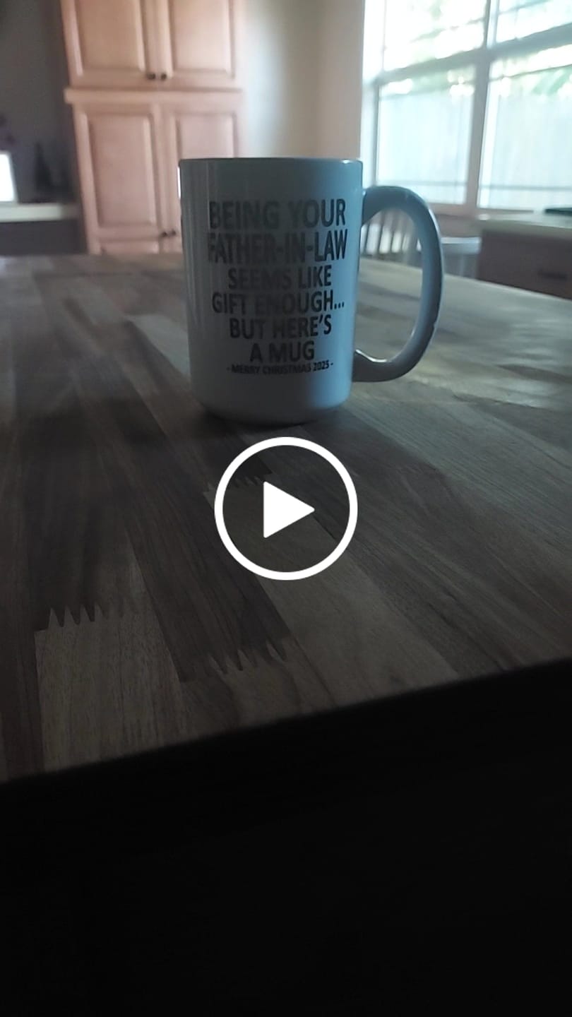 Customer video review of Being Your Father-In-Law Christmas Gift 2025 15oz Unique Coffee Cup Mug
