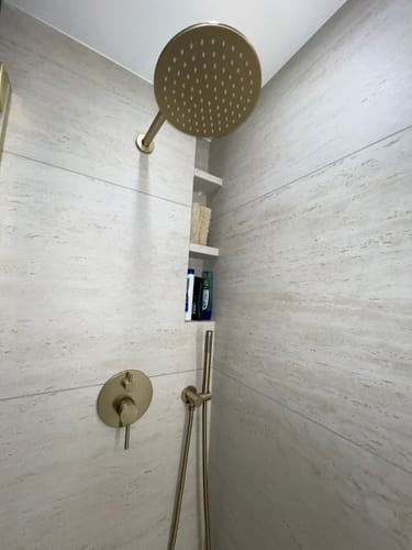 Customer photo review of Colonne de douche or brossé