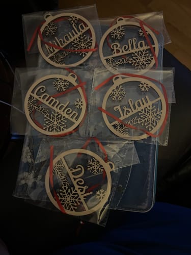 Customer photo review of Personalized Christmas Ornaments