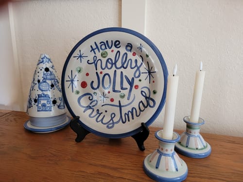 Customer photo review of Seasonal Serving Plate - Holly Jolly