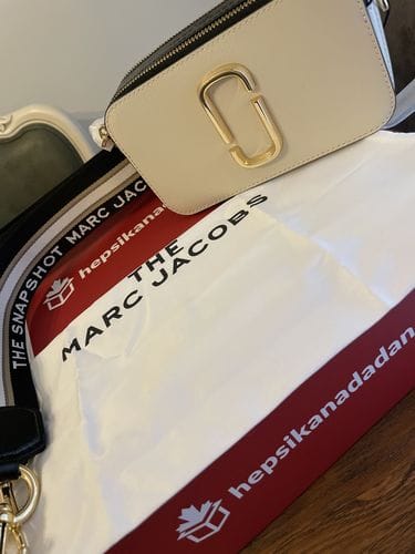 Customer photo review of Marc Jacobs Women's The Snapshot Bag New Cloud White Multi