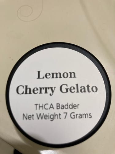 Customer photo review of Lemon Cherry Gelato | THCA Badder