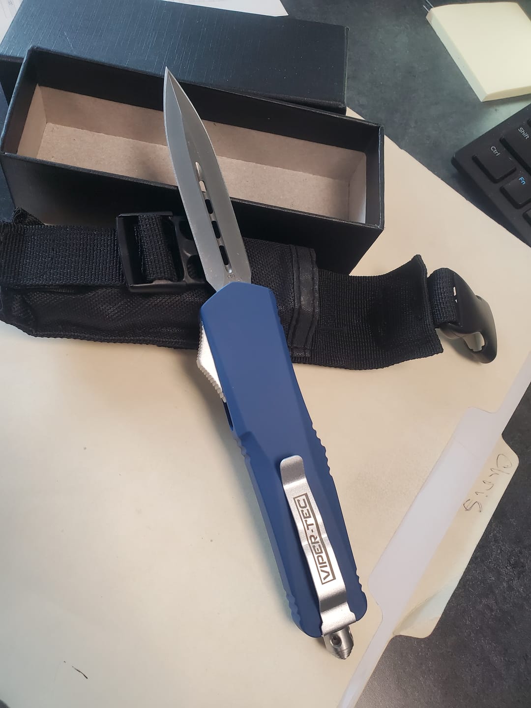 Customer photo review of Blue Ghost OTF Knife (Multiple Blade Styles Available)